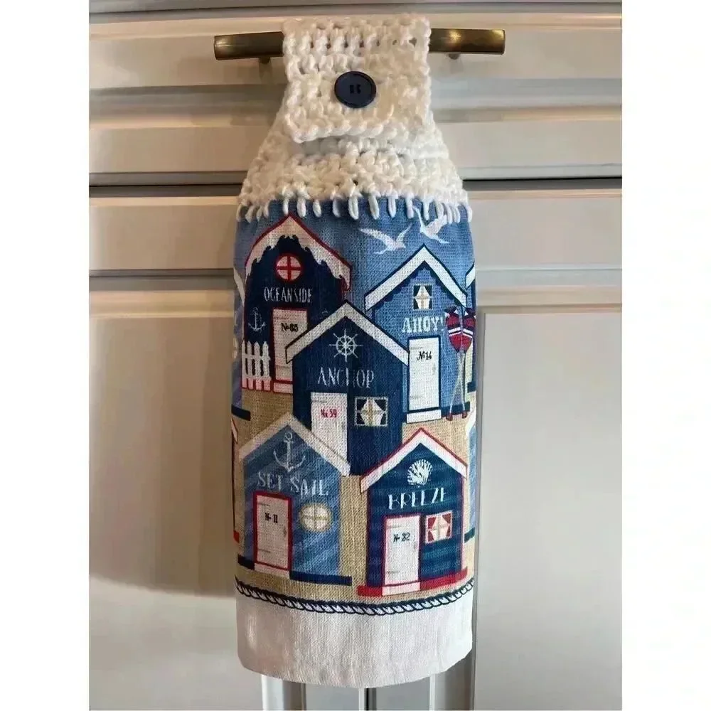 Crochet Top Kitchen Towel- Seaside